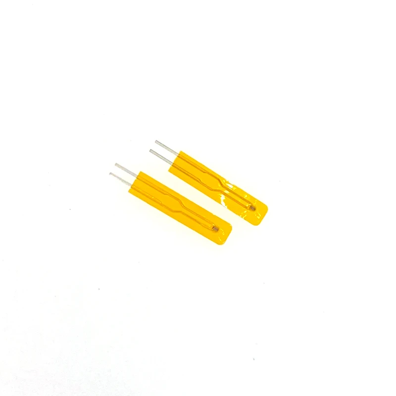 10pcs Fast Thermal Sensing Polyimide Film Thermistor NTC 25mm Yellow For Fire Detecting Devices