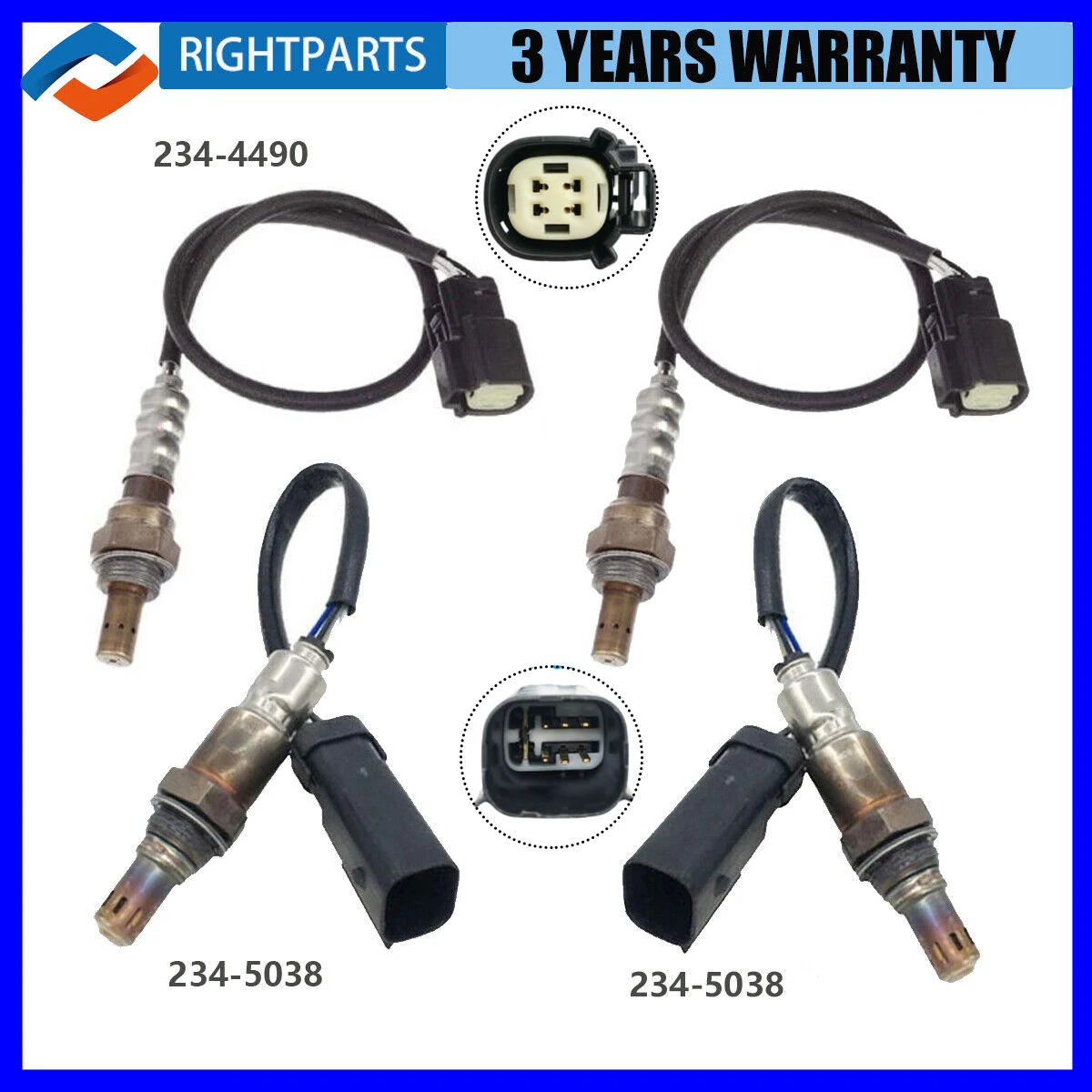 Up&Down Oxygen Sensor For Ford F-150 3.7L 2011 2012 2013 2014 Explorer 3.5L 2014 2015 Escape 3.0L 2011 2012 234-5038 234-4490