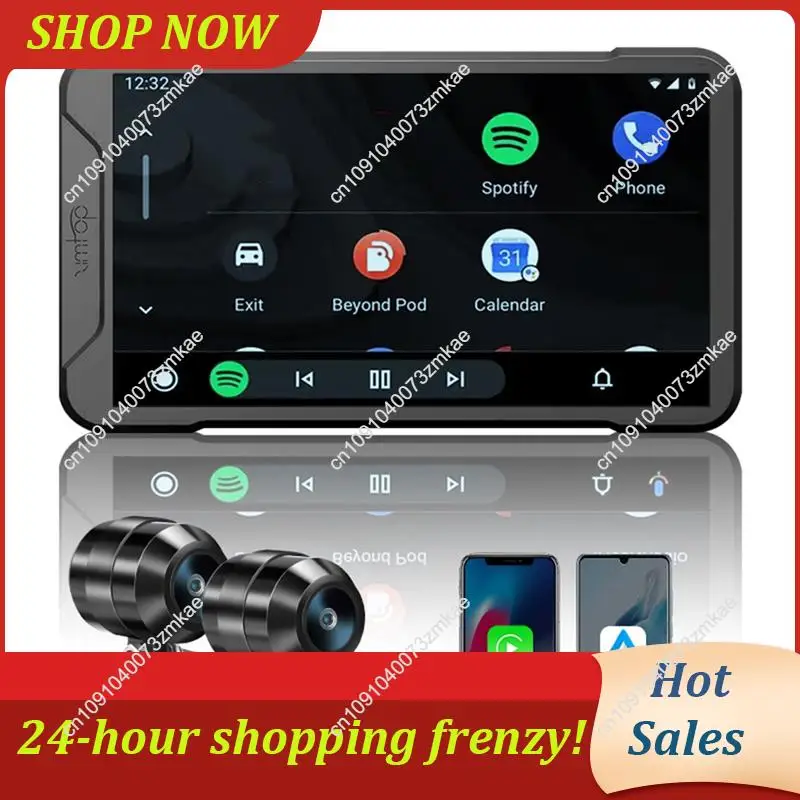 

Daily Sale WIFI Carplay Projection Navigation 2K Dual Recording Waterproof 5 Inch Motorcycle Driving Recorder Tire Pressure Moni