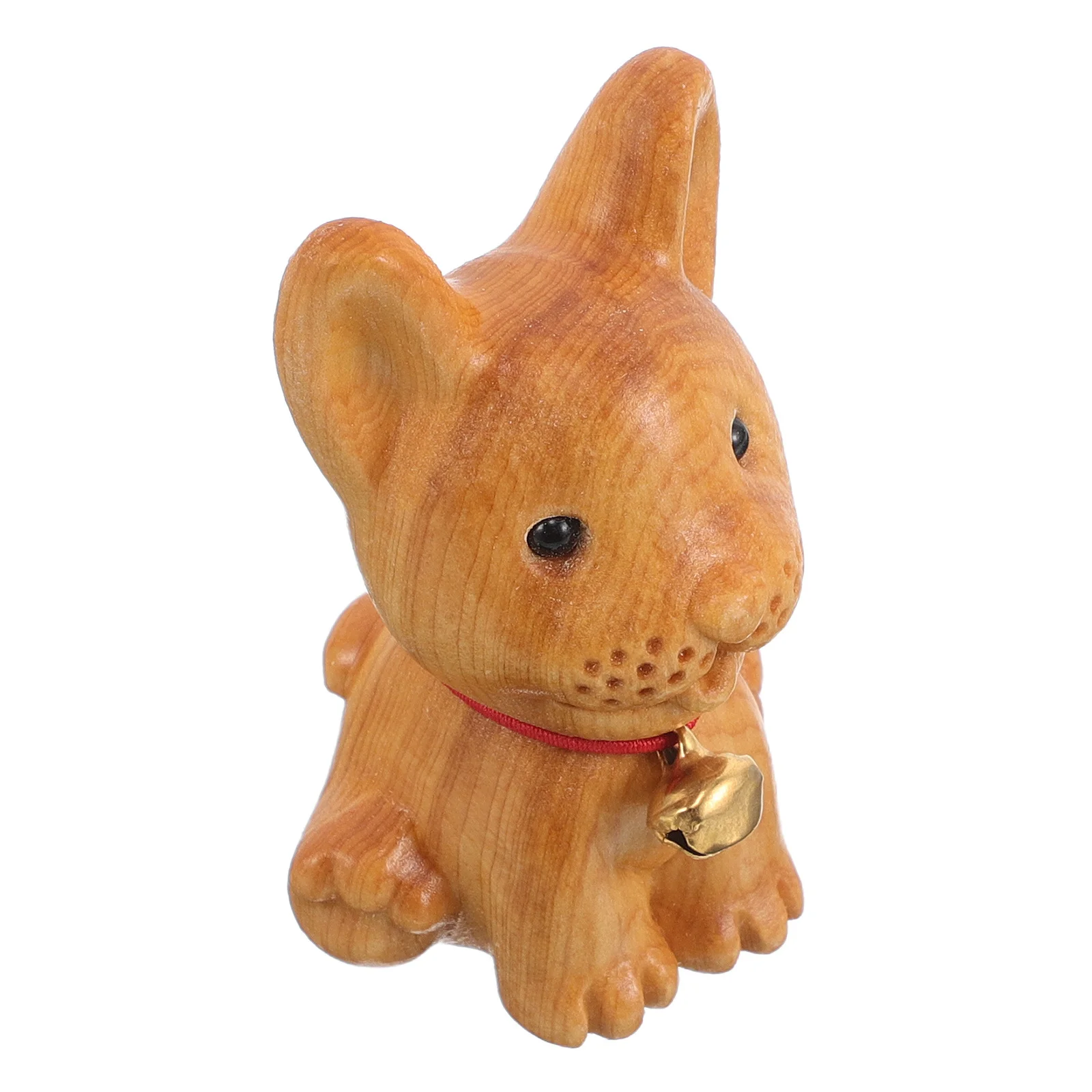 

Miniature Wooden Carved Corgi Dog Sculpture Solid Wood Puppy Statue Rustic Animal Decor for Home Office Garden Desktop Ornament