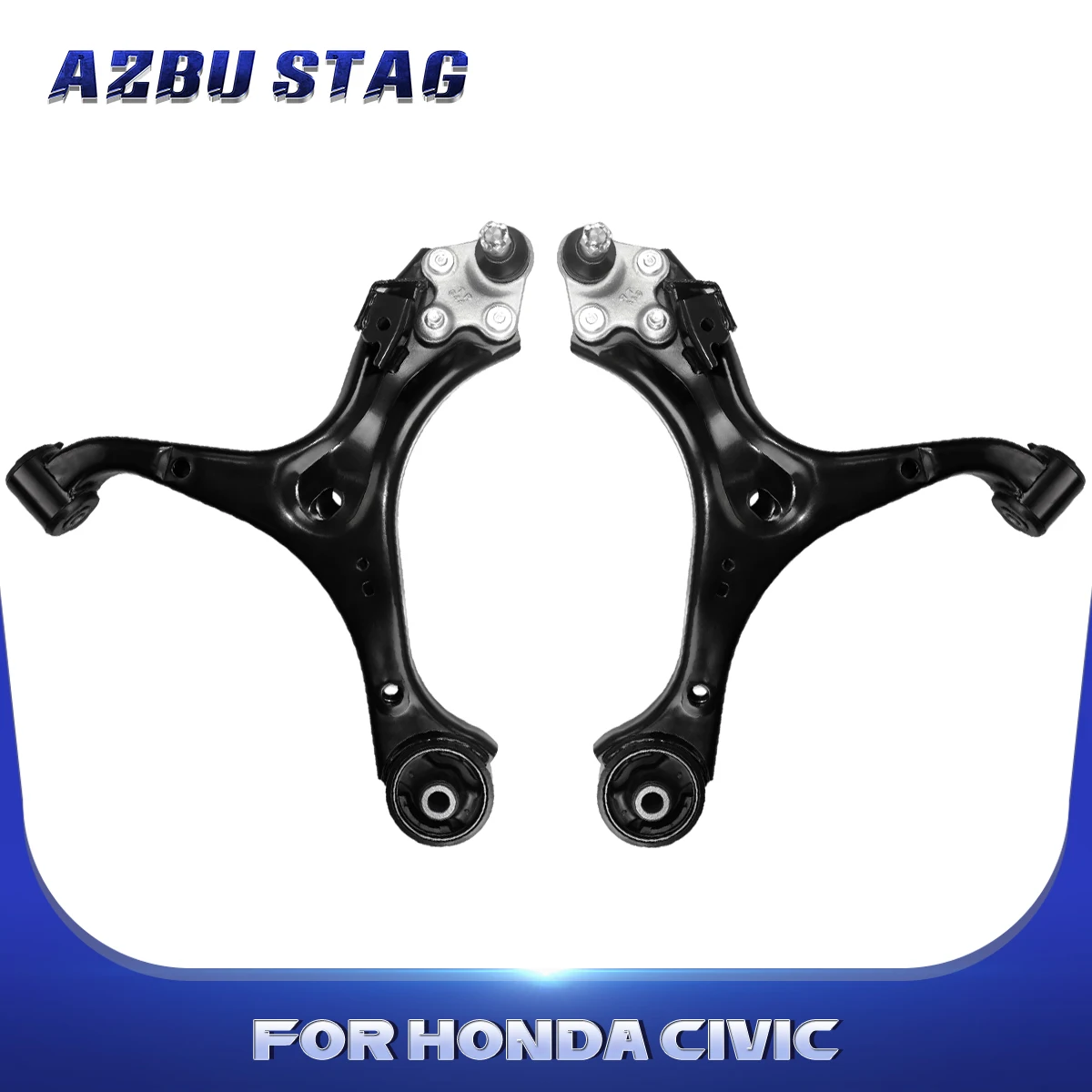 AzbuStag 2Pcs Front Lower Left Right Control Arm Ball Joint Suspension Kit for Honda Civic 2013 2014 2015 51360TR0A01