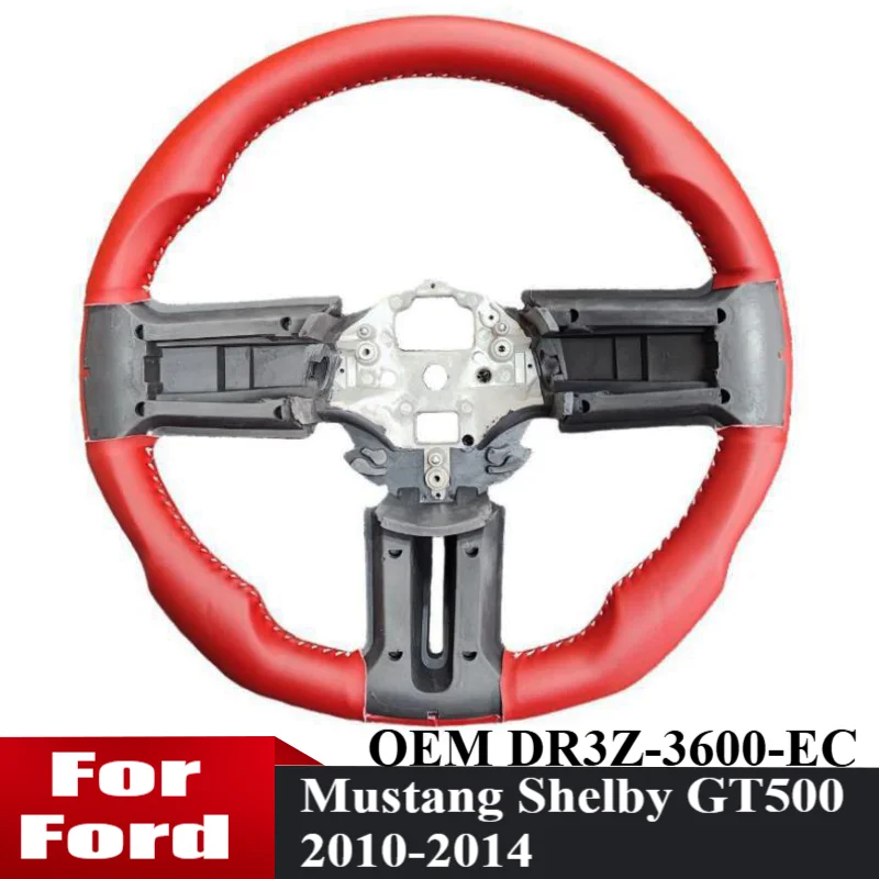 

Leather Steering Wheel For Ford Mustang 2010-2014 DR3Z-3600-EC Full Leather Car Steering Wheel Auto Replacement Part