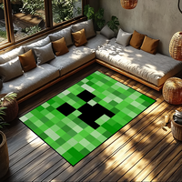 small carpet Rug Carpet Creeper Pixel Home Decor Bedroom Mat Hallway Green Balcony Carpet Face Entrance Doormat Decoration