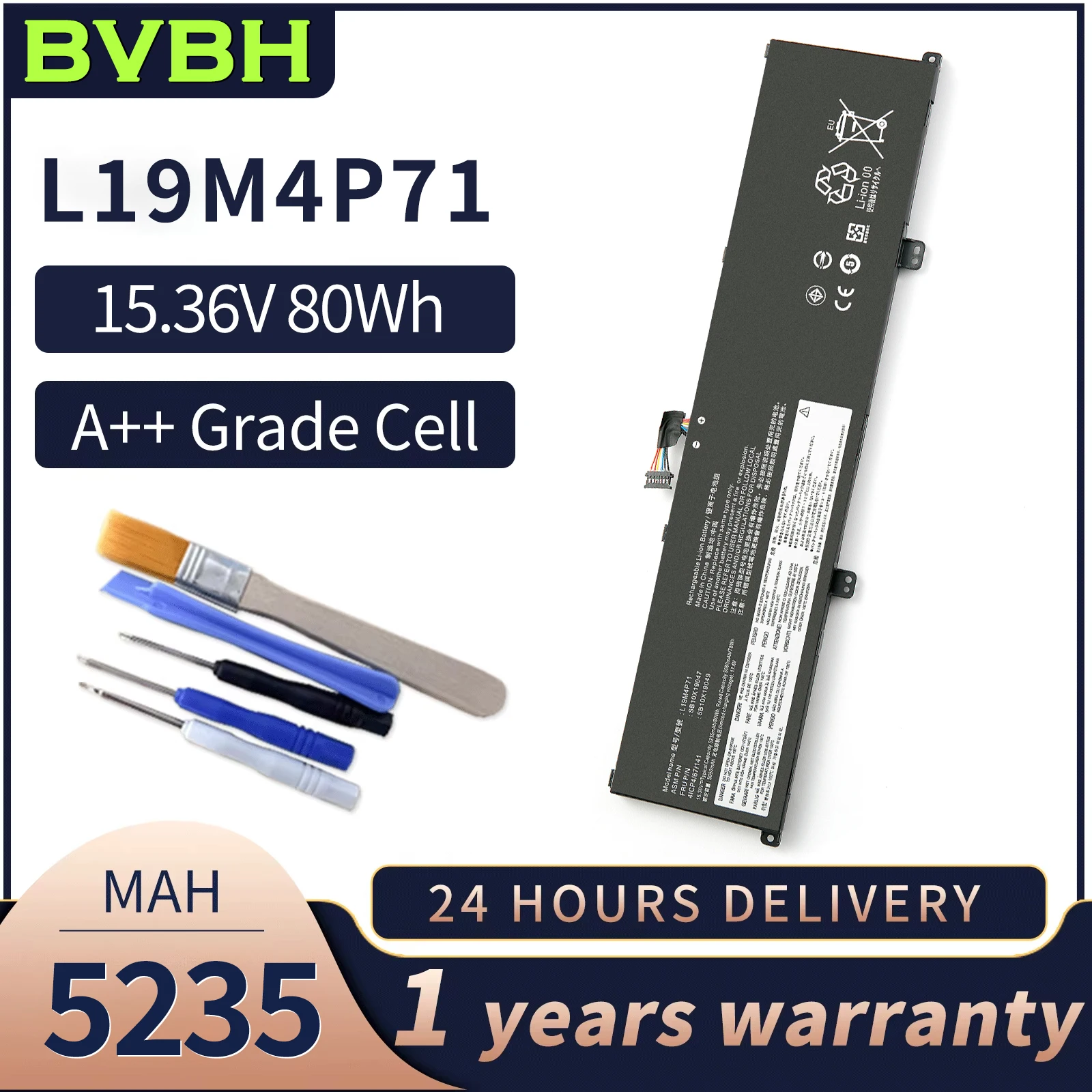 

BVBH L19M4P71 New Genuine L19C4P71 Battery for Lenovo ThinkPad P1 Gen 3 3rd TP00099D 5B10X19048 laptop battery