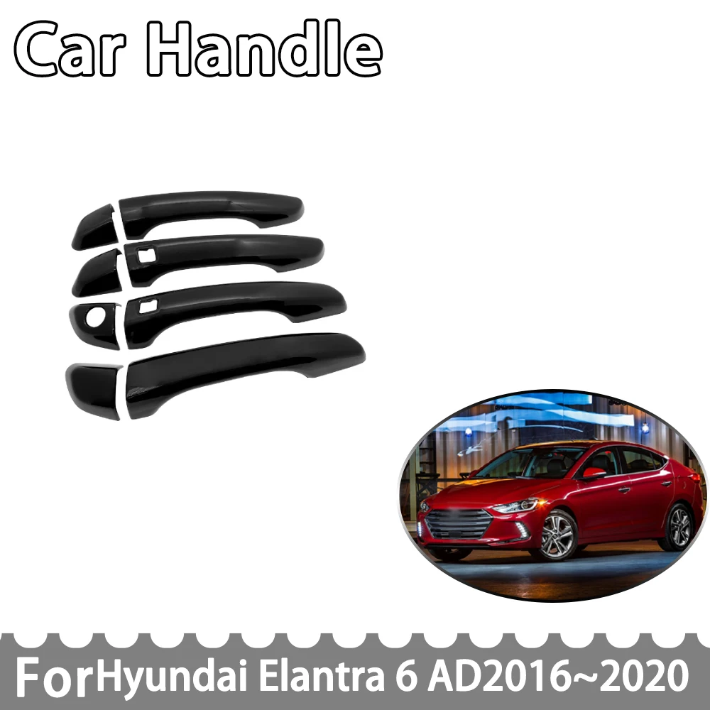 

for Hyundai Elantra 6 AD 2016 2017 2018 2019 2020 Carbon fibre Door Handle Cover Car Accessories Styling Protective Film Sticker