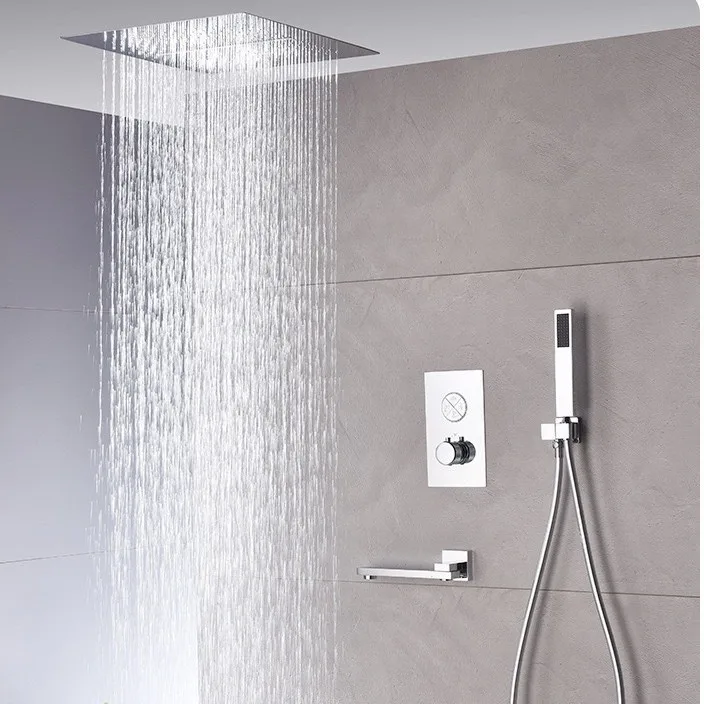 

Hotel-Grade Concealed Shower System Set with Multi-function Top Sprayer for Home Bathroom Renovation