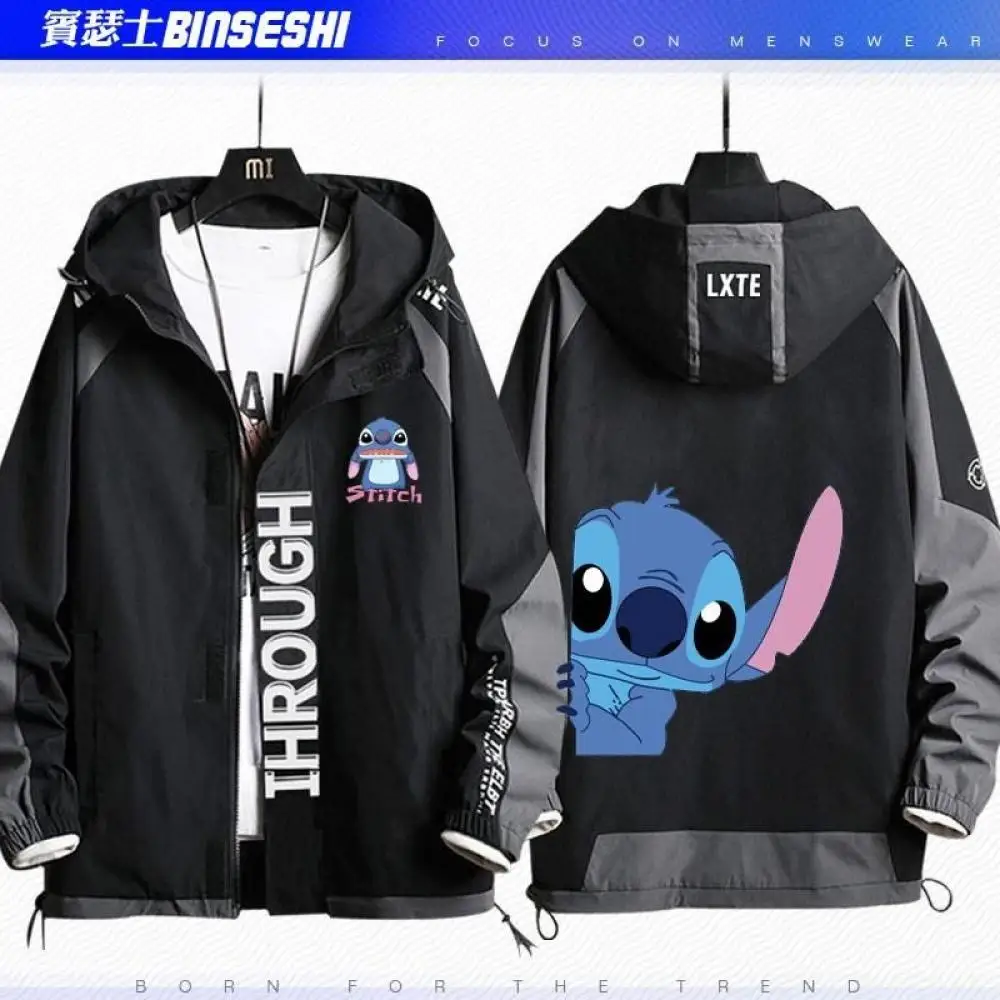 Anime Stitch Women Jacket Kawaii Stitch Cartoon coppia Coat Fashion Travel Warm antivento Top regali di compleanno per uomo e donna