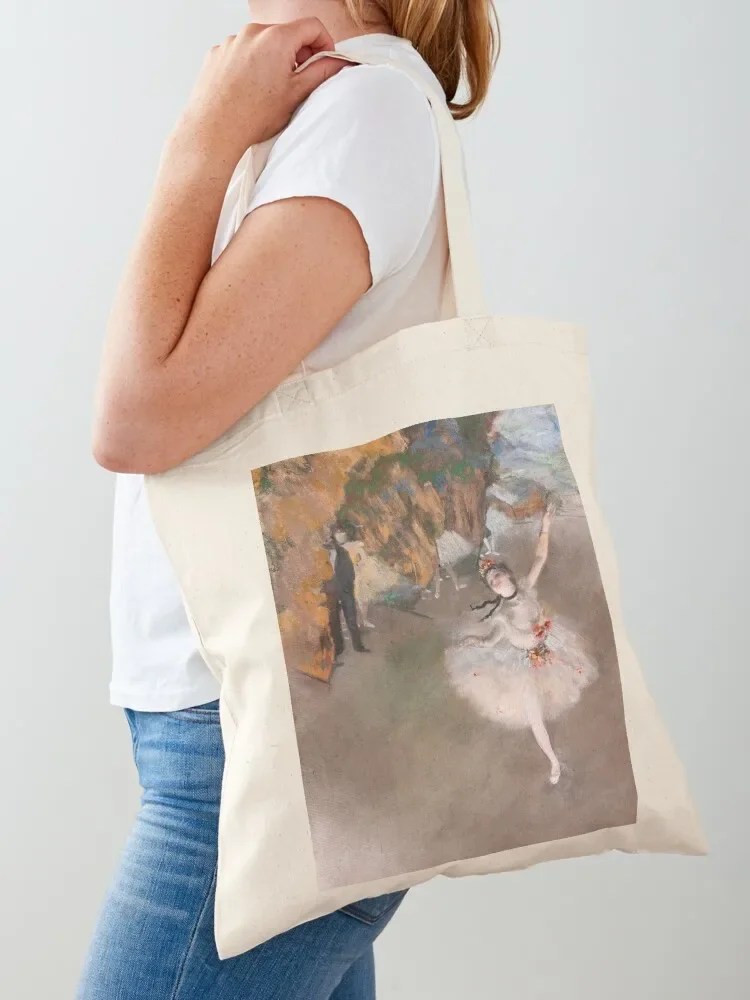 The Star Dancer on Stage Edgar Degas Ballet Tote Bag Woman shopper bag shopping bags foldable Handbags women personalized tote