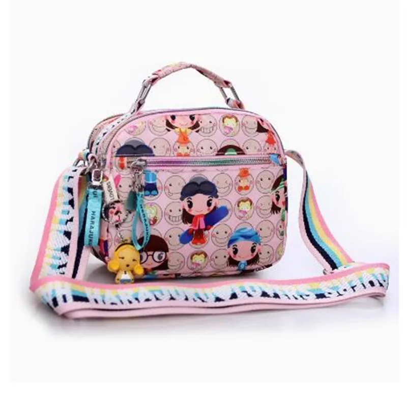 Hot Fahion Harajuku doll handbag waterproof nylon cloth ladies bag shoulder cross ladies handbag ladies fashion clutch hand