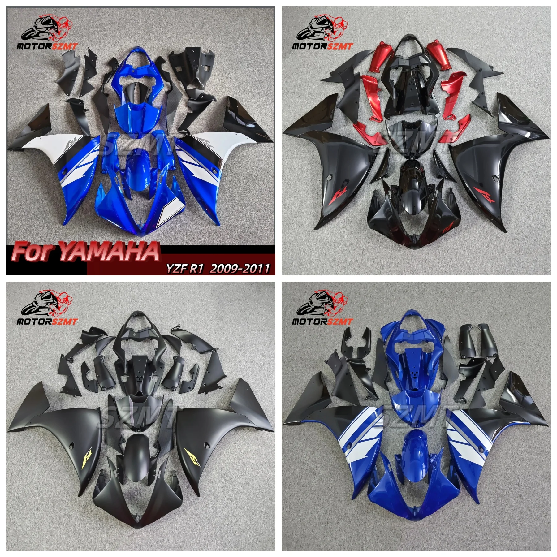 Motorcycle fairing for Yamaha R1 09-11 YZF1000 2009 2010 2011 2012 2013 2014 Fairing Blue White Black Sheathed Car Shell