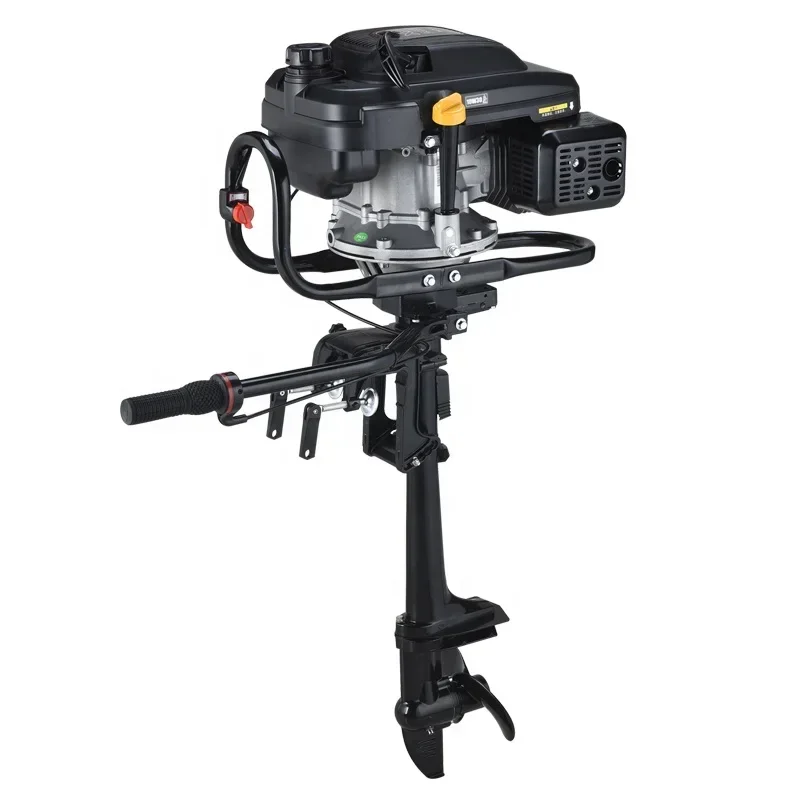 

4 Stroke 7.5HP Outboard Marine Engine Tiller Control Air-cooled Engine Electric Strat with Reverse Gear for Kayak