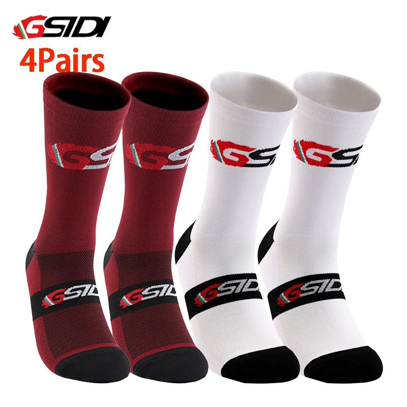 GSIDI New Cycling Socks Bike Nurse Compression Road Bike Running Mtb Knee-high Outdoor Sports Racing Sport Socks High Quality