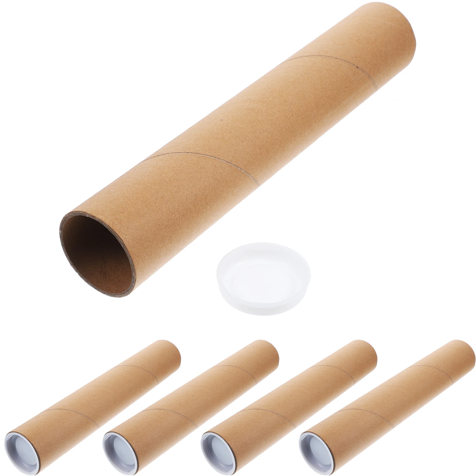 

5 Pcs Postal Administration Posters Cardboard Tube Paper Mailer Holder Tubes Carrier