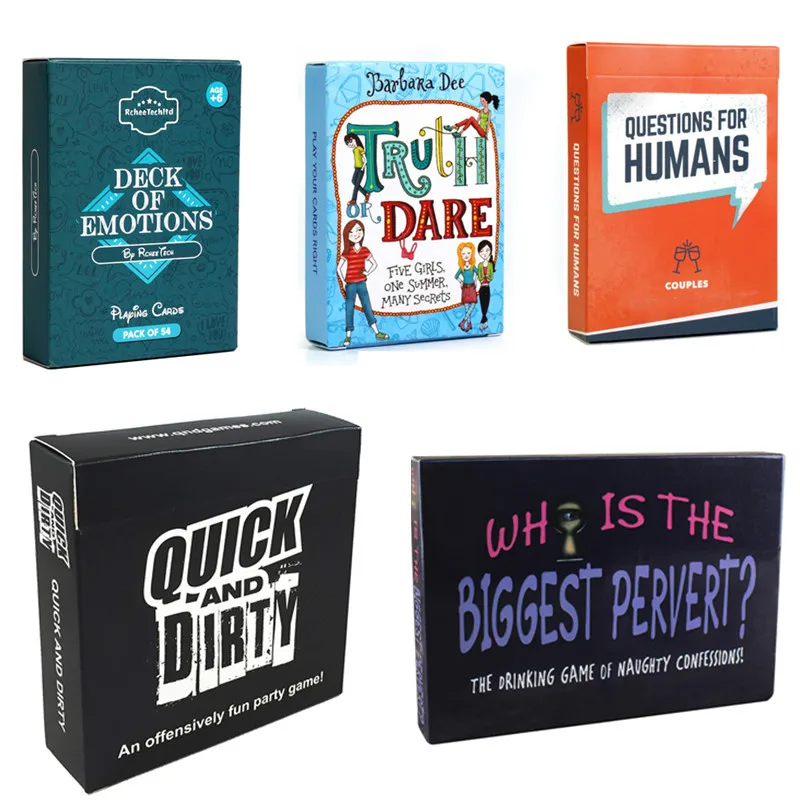 Questions for Human Pervert Deck Quick Board Game For Home Party Adult Family Playing Cards Games