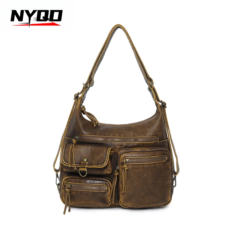 

Ladies Y2K Soft Leather Bags High Quality Vintage Purses and Handbags Famous Designer Crossbody Shoulder Bag for Women