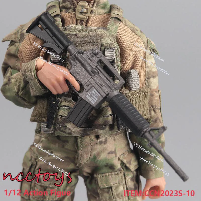 M4-A1 2023S 1/12 Soldier Mini Model Gun Accessory Transparent Display Hang on Decoration Rack For 6