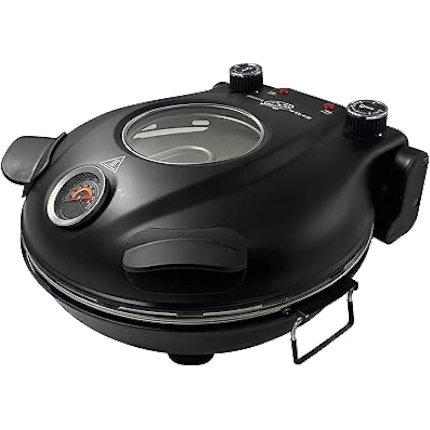 Máquina para hacer pizza eléctrica Klaif, 420 ℃ , 1200 vatios, 5 niveles de temperatura separados, placa de piedra resistente a las llamas 1200W 31cm
