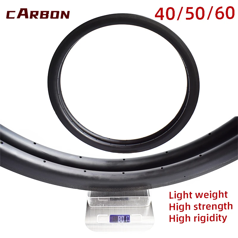 Carbon fiber road rim disc brake 40/50/60 open vacuum carbon knife bicycle carbon ring 700C