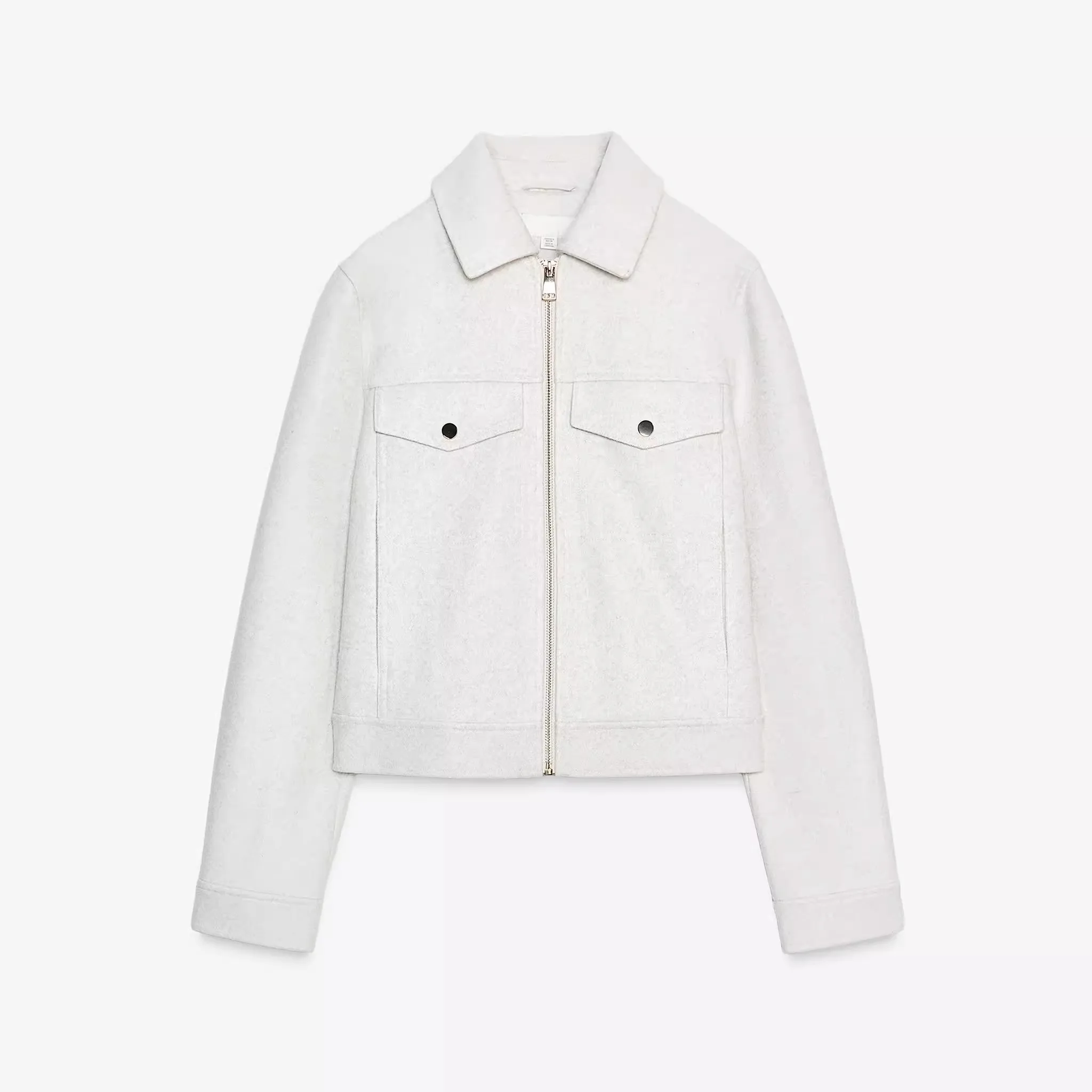 

Faionable Women's Soft Zipper Jaet Autumn New Arrival Color ket Decorated Loose Fit Long Sve Straight Cut Coat