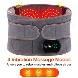 Electric Heating Waist Massager Vibration Hot Compress Lumbar Brace Belt Waist Massage Back Support Relax Blood Circulation