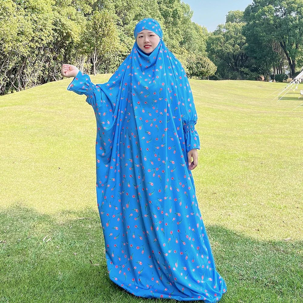 Eid Hooded Muslim Women Hijabs Dress Prayer Garment Ramadan Eid Prayer Clothes Hijab Full Cover Niqab Islam Dubai Modest Robe