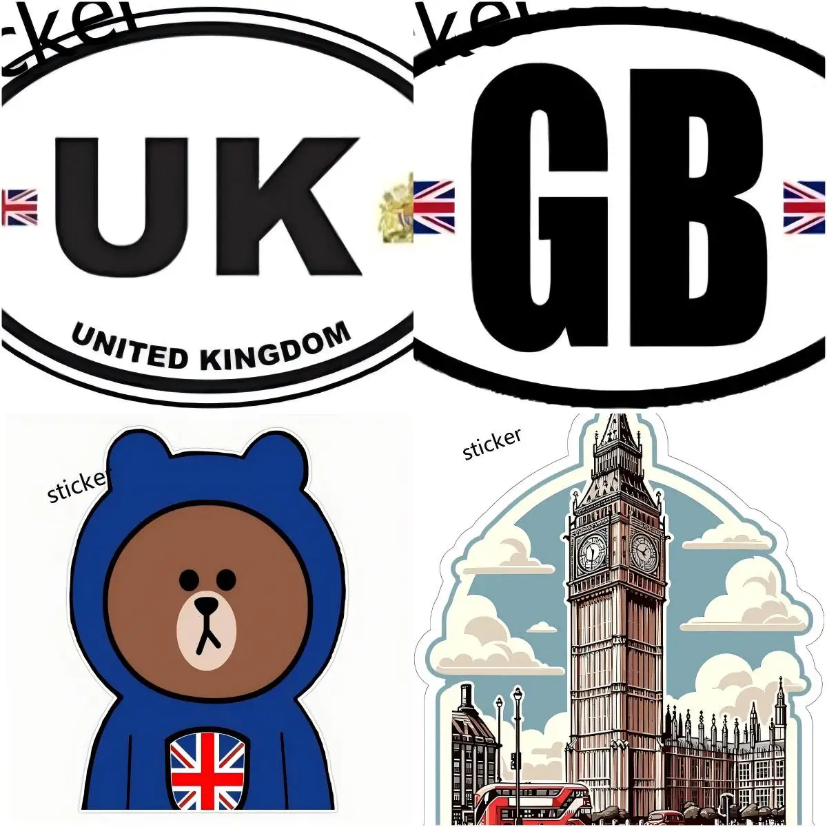 

Great Britain sticker Waterproof Reflective Sunscreen Decals Motorcycle Off-road Laptop Helmet Trunk Accessories