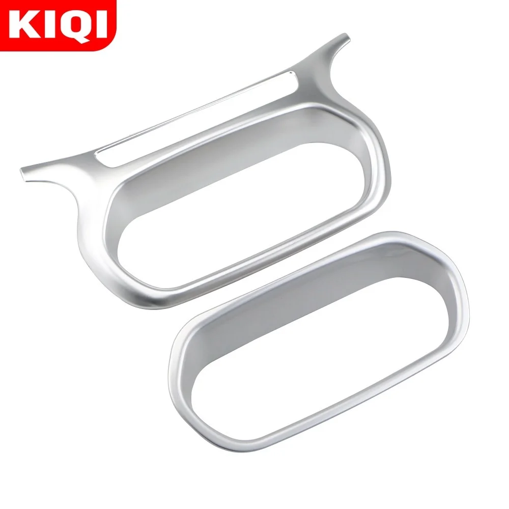 KIQI Car Air Condition Switch Button Panel Frame Cover Trim Stickers for Jeep Renegade 2014 - 2019 Car Styling Accessories