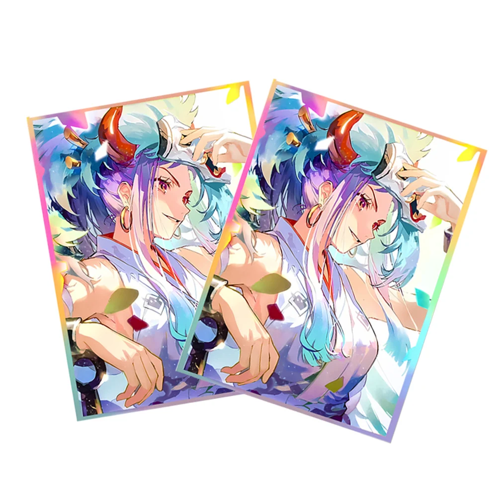 

67*92mm 60PCS Holographic Anime Card Sleeves for PTCG/ MGT /Trading Cards Board Games Sleeves Collection Card Protector
