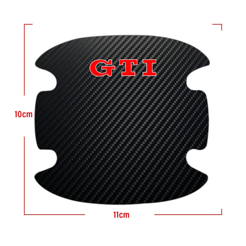 4PCS Car Door Handle Protection Sticker Emblem Car Styling Emblem For VW GTI CC Polo Golf 4 5 6 7 MK4 MK5 MK6 MK7 Passat B6 B8 view 2