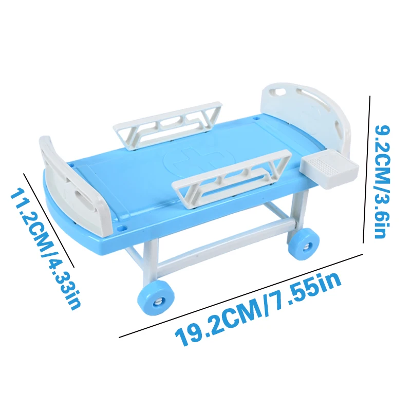 Juguete para jugar a las casitas para niños, cama de Hospital, simulación de médico, enfermera, accesorios de juego masculino y femenino, cama de muñeca, cama médica, juguete