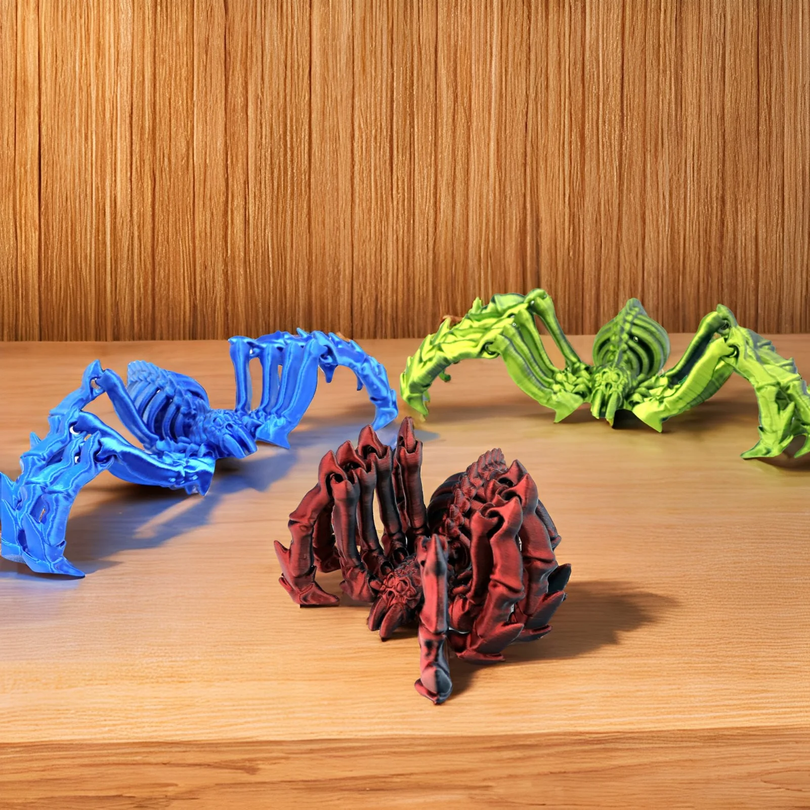 لعبة عنكبوت مفصلية مطبوعة ثلاثية الأبعاد نموذج حشرة زحف واقعية لتعليم العلوم لتزيين حفلات الهالوين