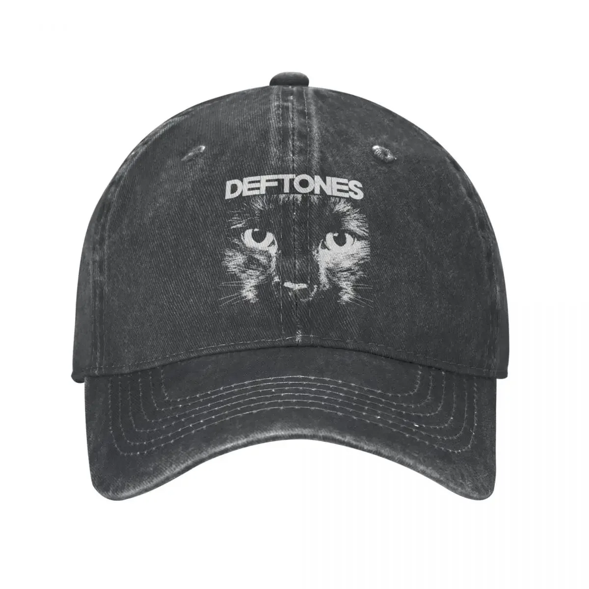 Casual Deftones Cat Baseball Cap Unisex Style Distressed Washed Snapback Cap Punk Hip Hop Outdoor Summer Hats Cap