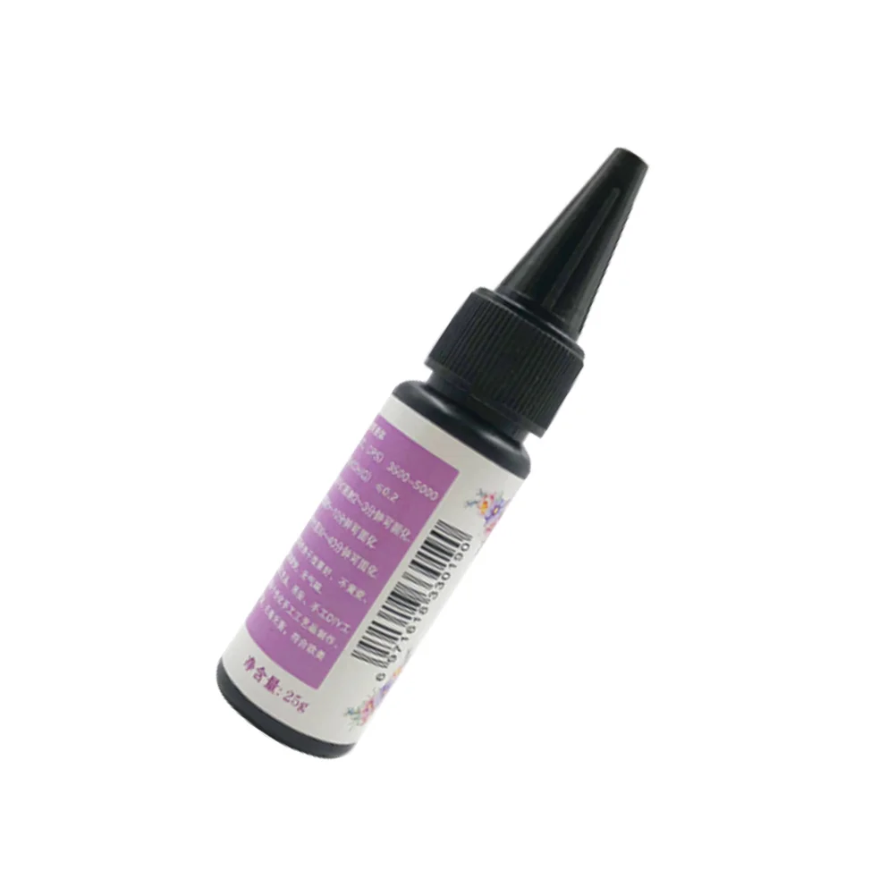 25G Uv Resin Hard Glue Black Dye Liquid Pigment Uv Curing Adhesive for Resin Jewelry Making Nail Art Craft Supplies