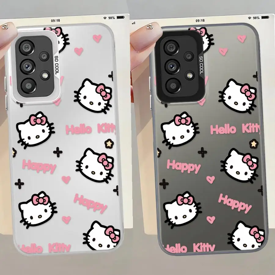 Cute Sanrio Hello Kitty Case for Samsung Galaxy A56 A23 A17 A54 A12 A72 A51 A04 A71 A14 A15 A16 A57 A25 A34 A37 A26 A50 A31 A07