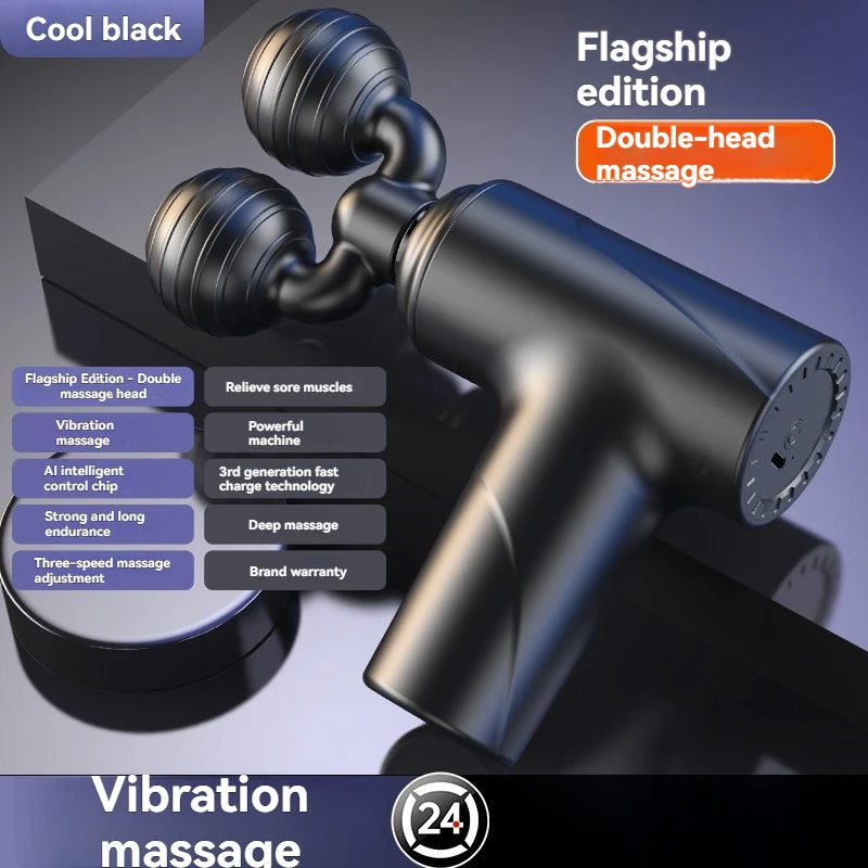 2025 nouveau Mini pistolet de Fascia à Double tête Portable Fitness pistolet de Massage électrique musculaire relaxant pistolet de Fascia cervicale