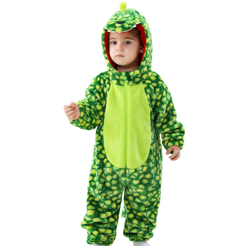 Baby Halloween Animal Costume Cute Dinosaur Penguin Elk Jumpsuit for Toddler Cosplay Party Holiday Outfit