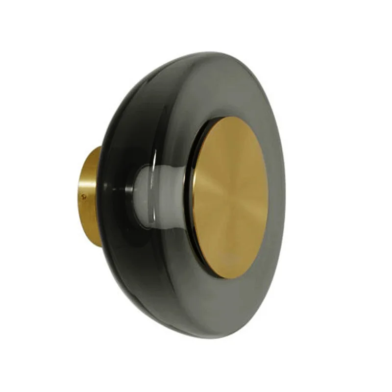 Postmodern Nordic minimalist wall lamp creative designer model room light luxury hotel bedroom corridor glass bedside lamp