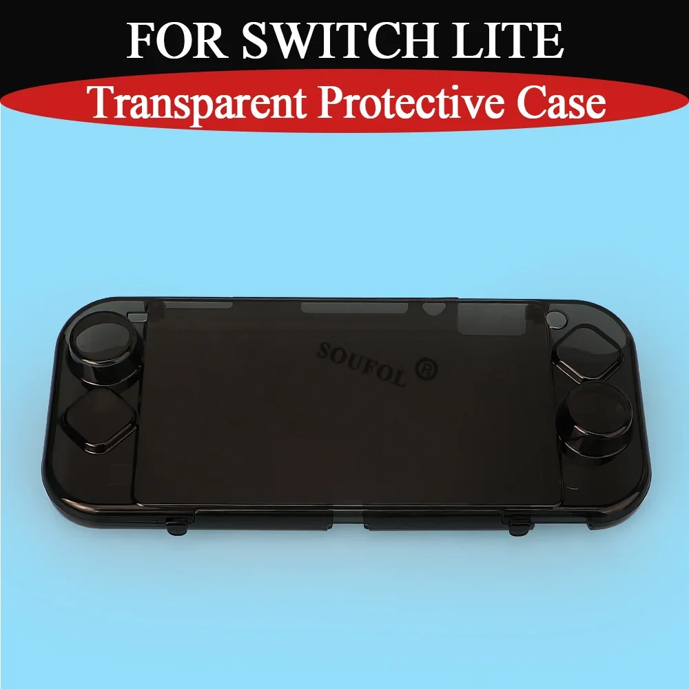 3-kleurige transparante beschermende pc-harde hoes voor Switch Lite, stofdichte vervangende all-inclusive behuizing voor NS Lite accessoire.