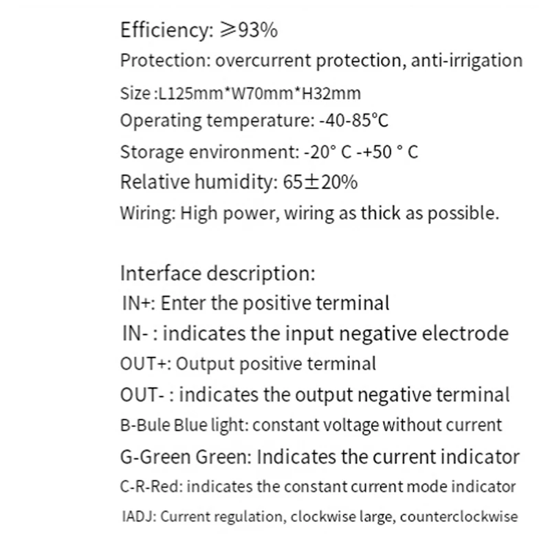 AEE7-DC12-80V 20A Step-Down Power Module Corrente Tensão Constante Tensão Corrente Display 600W Buck Converter Module