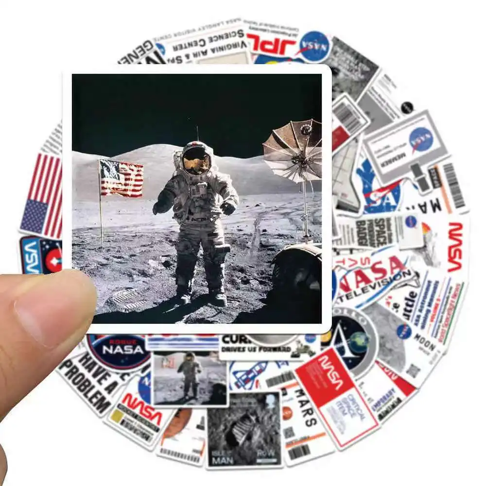 Space Astronaut Graffiti Stickers Waterproof Skateboard Travel Suitcase Phone Laptop Stickers Stationery Decal Stickers Kid Toys