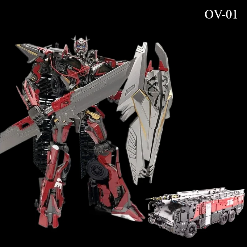 【재고 있음】트랜스포머 토이즈 OV-01 소방차 초대형 합금 버전 SS61 무빙 로봇 모델 액션 피규어 장난감