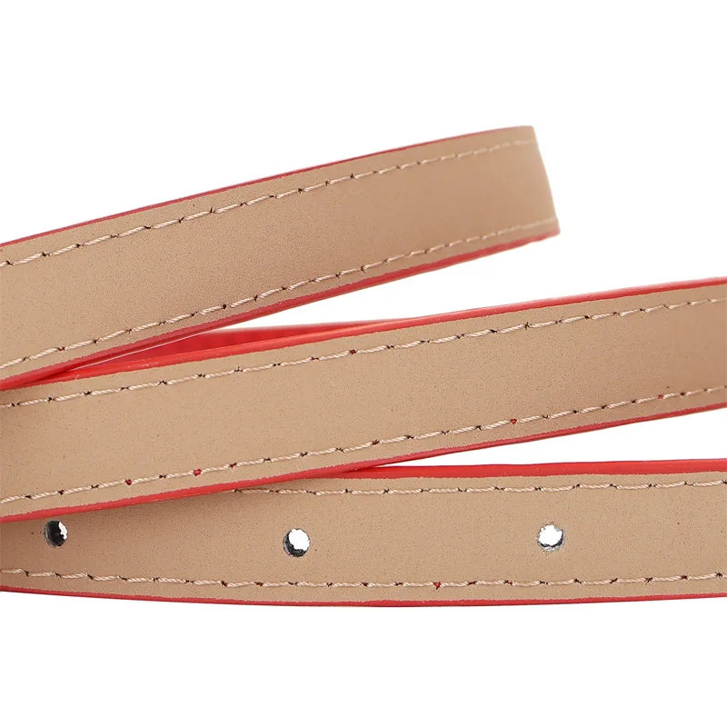 여성용 캔디 컬러 천연 가죽 벨트 - 슬림 미니멀리스트 허리 벨트, 청바지, 바지용, 패션 메탈 버클, 일상 캐주얼