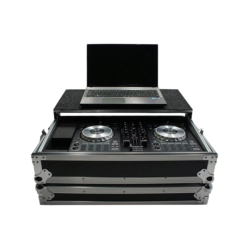 Flight Case For Pioneer DDJ-SB3 & DDJ-400 Digital Controller W/Sliding Laptop Shelf