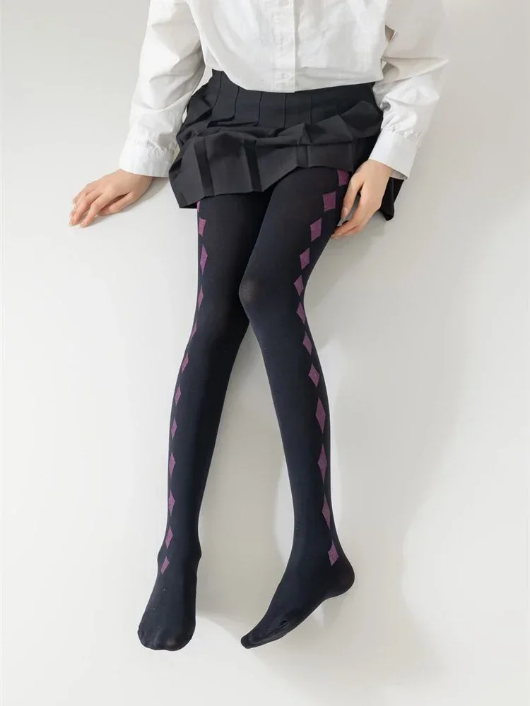 Anime Puella Magi Madoka Magica Cosplay Akemi Homura Costume Pantyhose Black Purple Women JK Stockings Girls Uniform Accessories