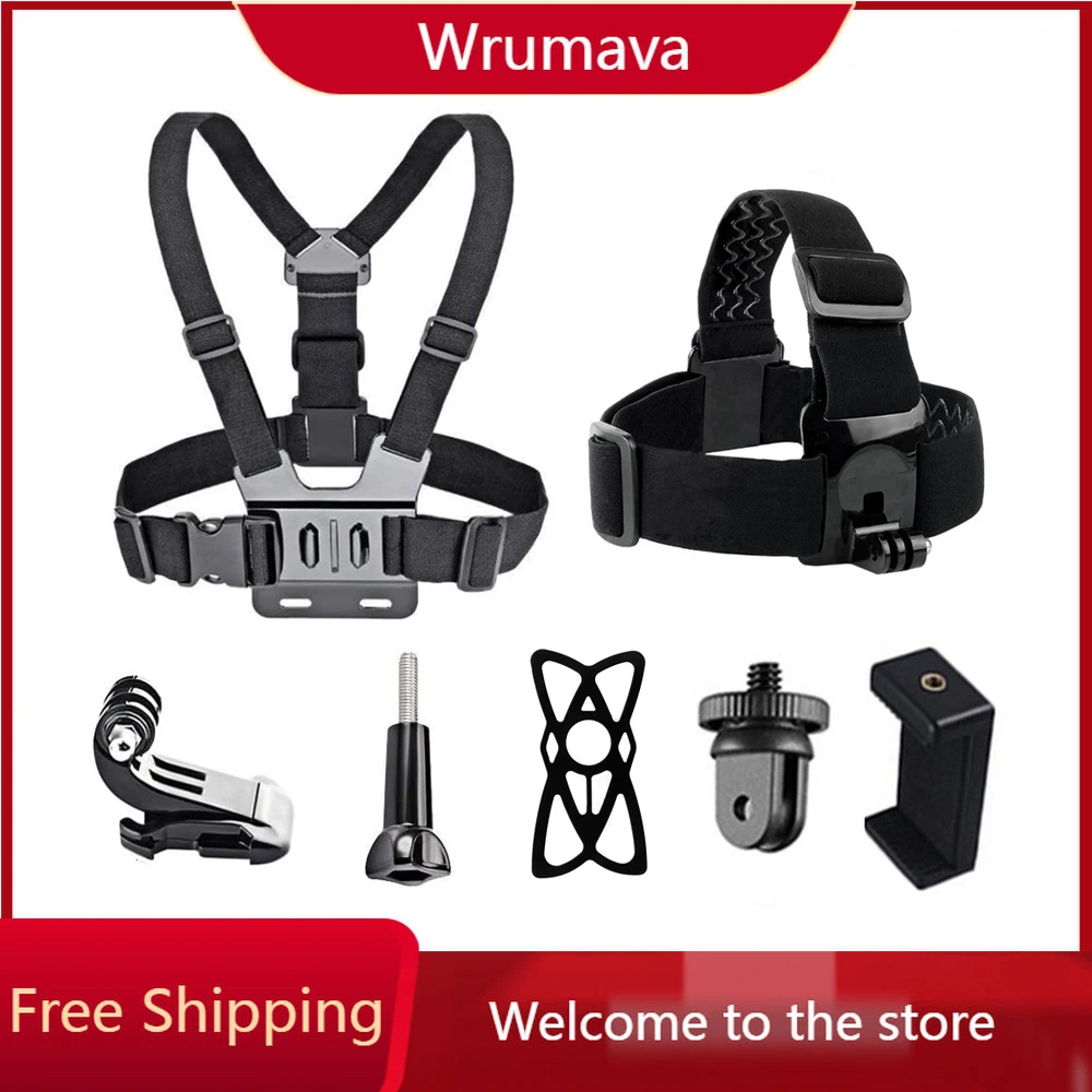 

Chest Strap Mount Belt for Gopro hero 12 11 9 7 6 5 4 3 Xiaomi Yi 4K Action camera Chest Harness for SJCAM SJ4000 sport cam fix