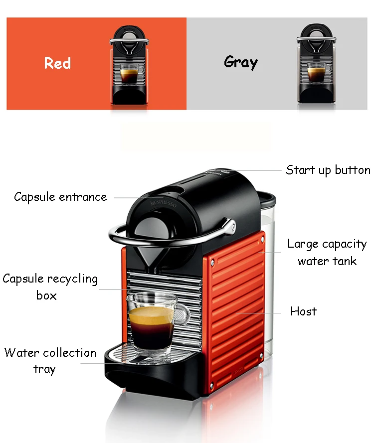 ماكينة قهوة بالكبسولات أوتوماتيكية بالكامل موفرة للطاقة ماكينة صنع القهوة التجارية المنزلية