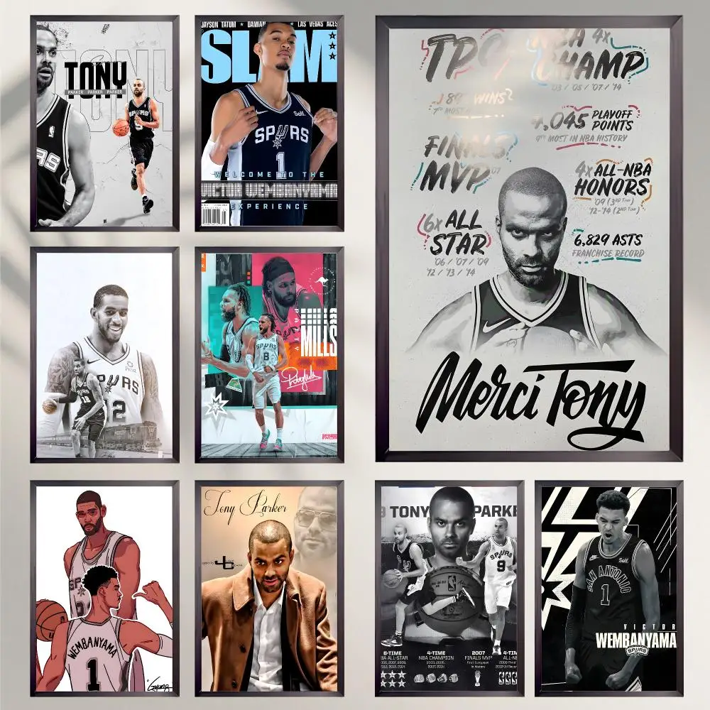 actor Tony Parker Poster Poster HD Self-Adhesive Art Print Waterproof Wall Decor for Bedroom Living Room Decor Gift
