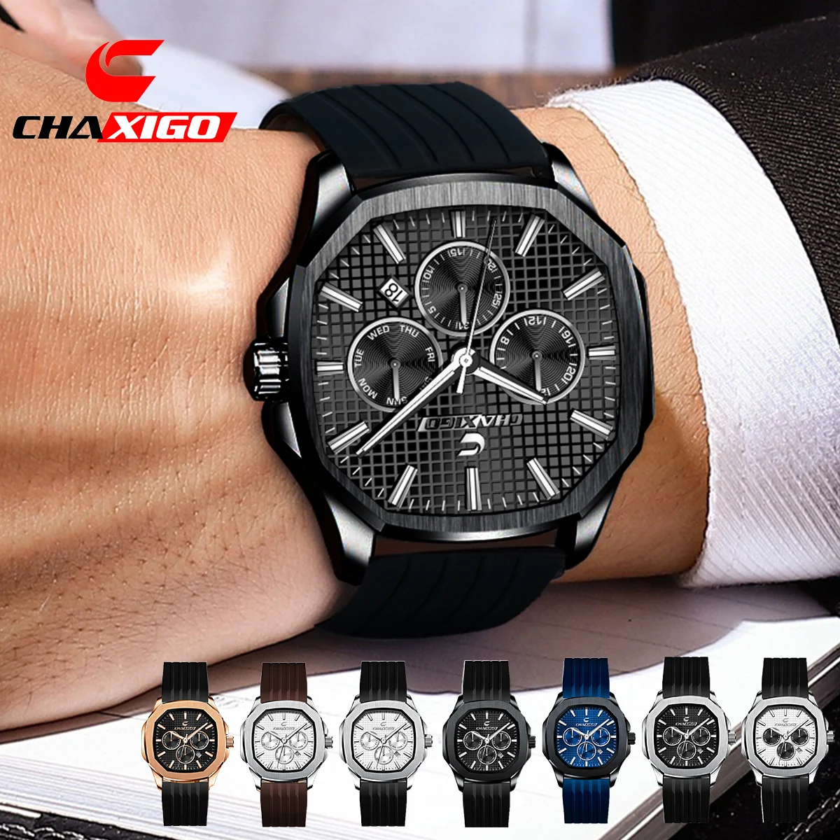 chaxigo-men's-sports-watch-with-luminous-silicone-strap-30m-water-resistance-quartz-movement-casual-watch-with-gift-box