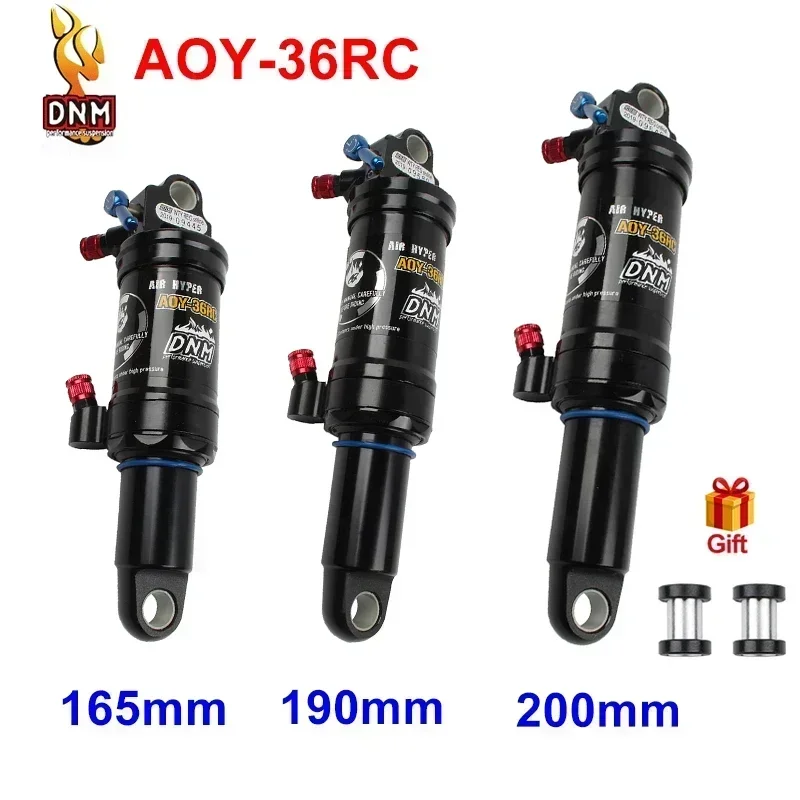 DNM Aoy-36RC 165/190/200mm MTB Downhill Bicycle Coil Rear Shock Absorber Mountain Bike Air Suspension Manual Riding Accessories