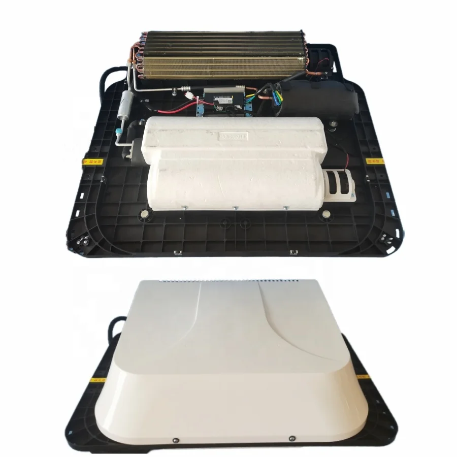 

Double Rotary Copper Condenser Rooftop AC Cooling System Truck Electric Air Conditioner Roof Air Conditioner 24v